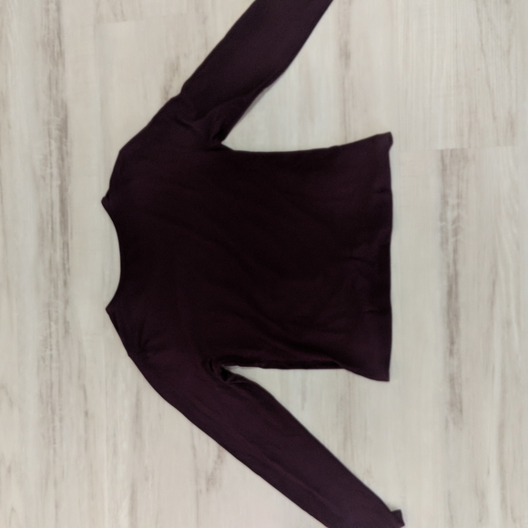 Dark Purple/Plum Long Sleeve Joe Fresh Top - Sz M - Picture 4 of 4